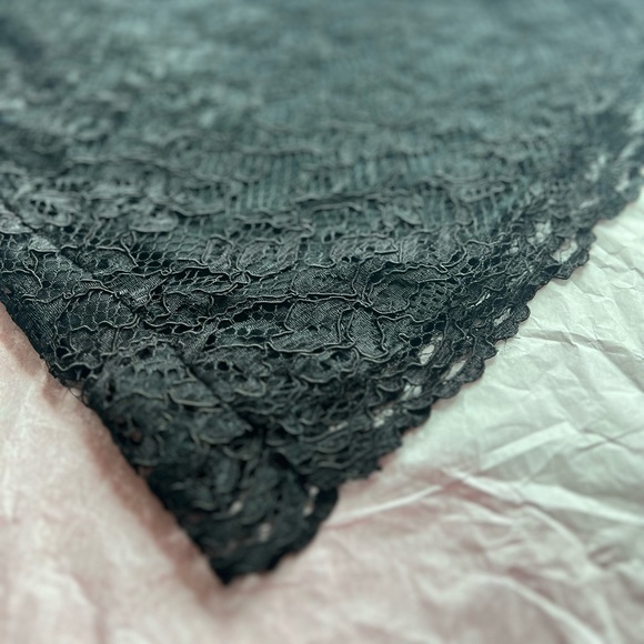 EUC VTG black LBD lace slip M nightie Brettins made in USA lingerie satin LBD - Picture 9 of 11